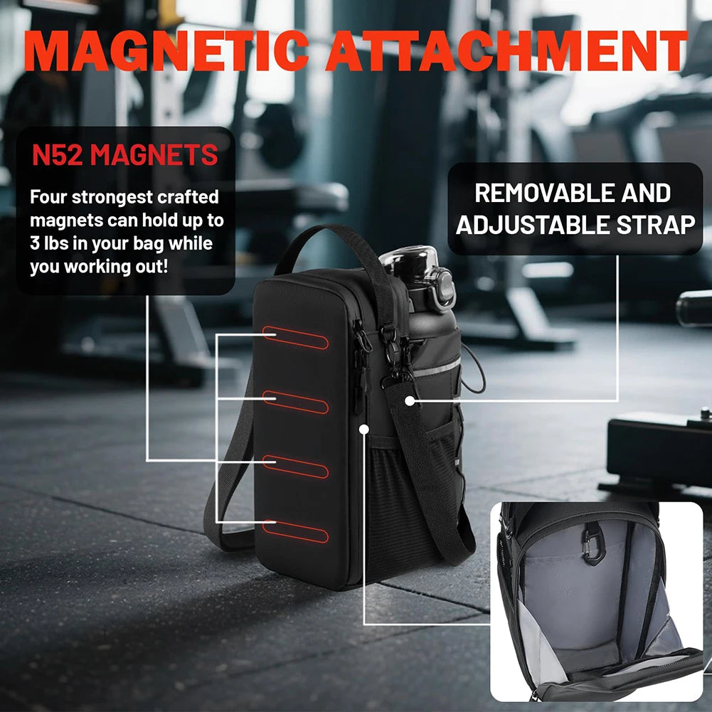 Shunmaii Magnetic Gym Bag Sling Bottle Holder Crossbody Bag