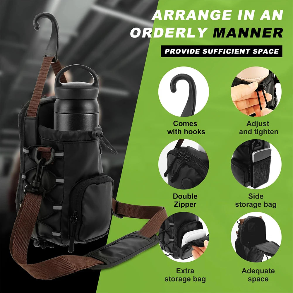 APWIKOGER Magnetic Gym Chest Pouch With Water Bottle Carrier