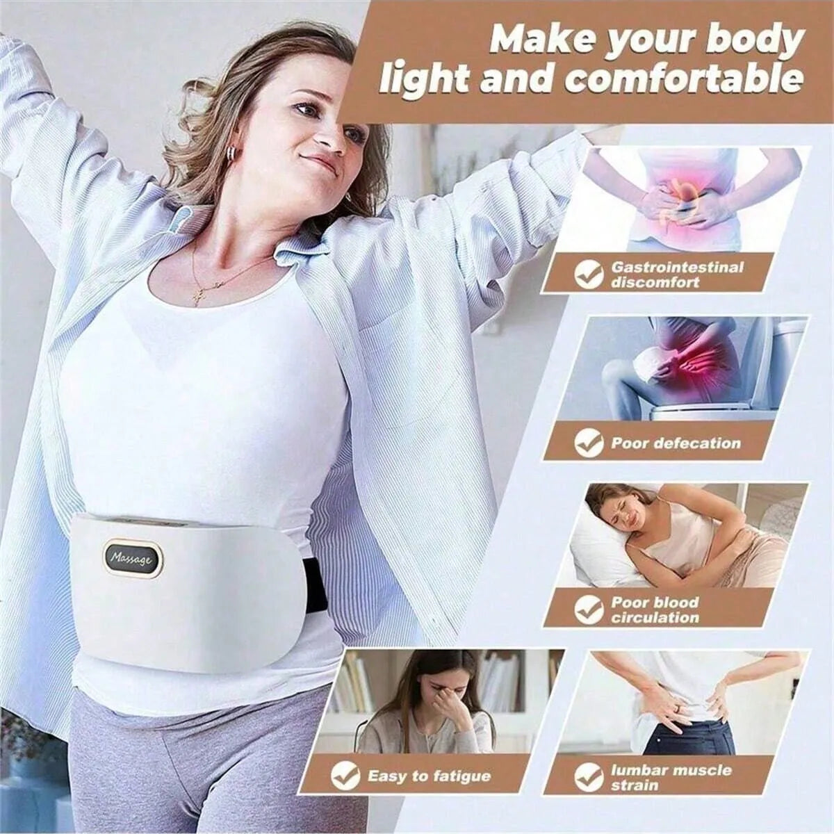 Electric Abdominal Massager For Health Care And Body Relaxation Tool